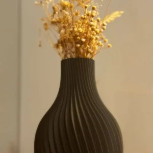 Spiral Twirled 3D Printed Decorative for Faux or Dried Flowers