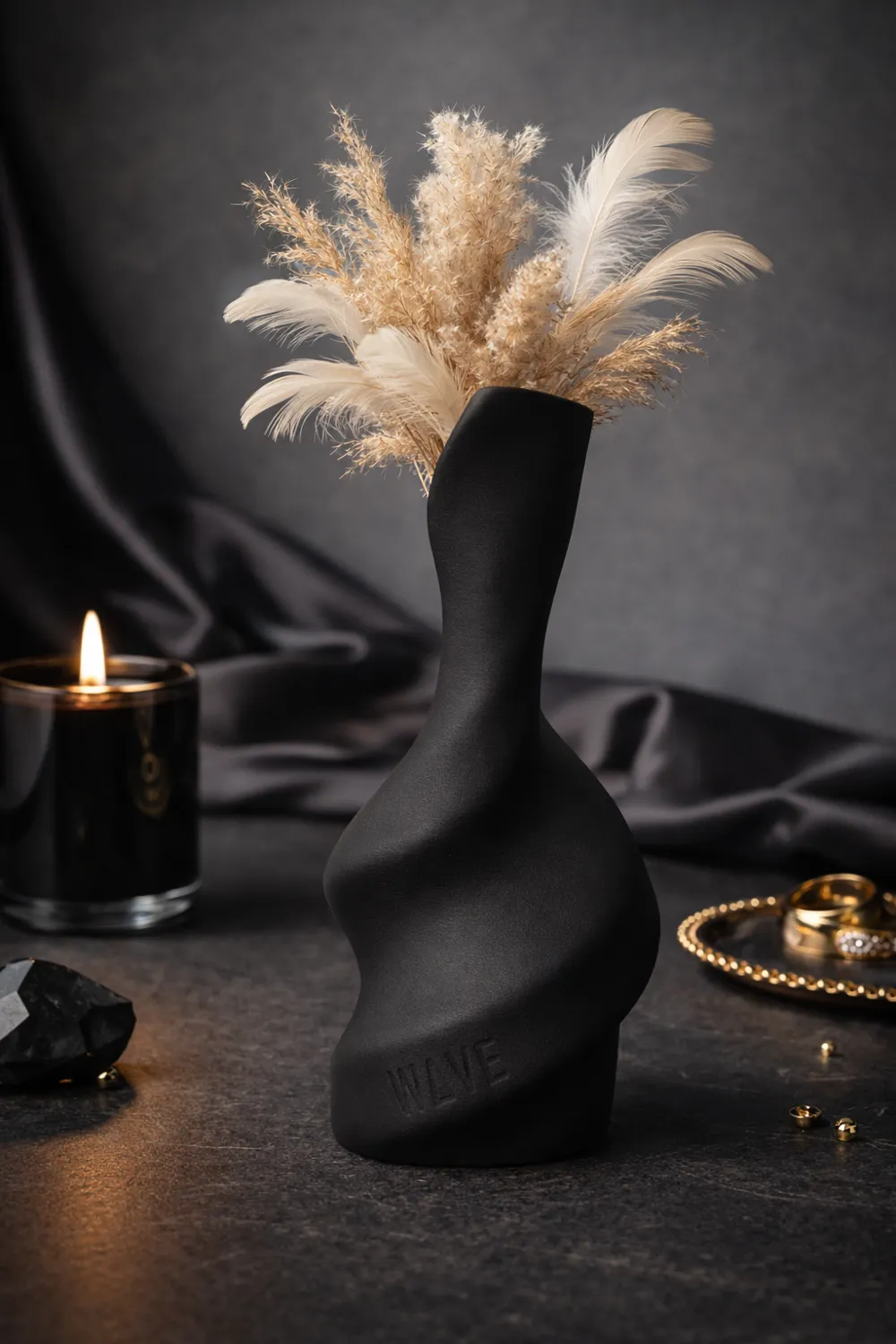 Spiral Vase 3D Printed Decorative for Faux or Dried Flowers