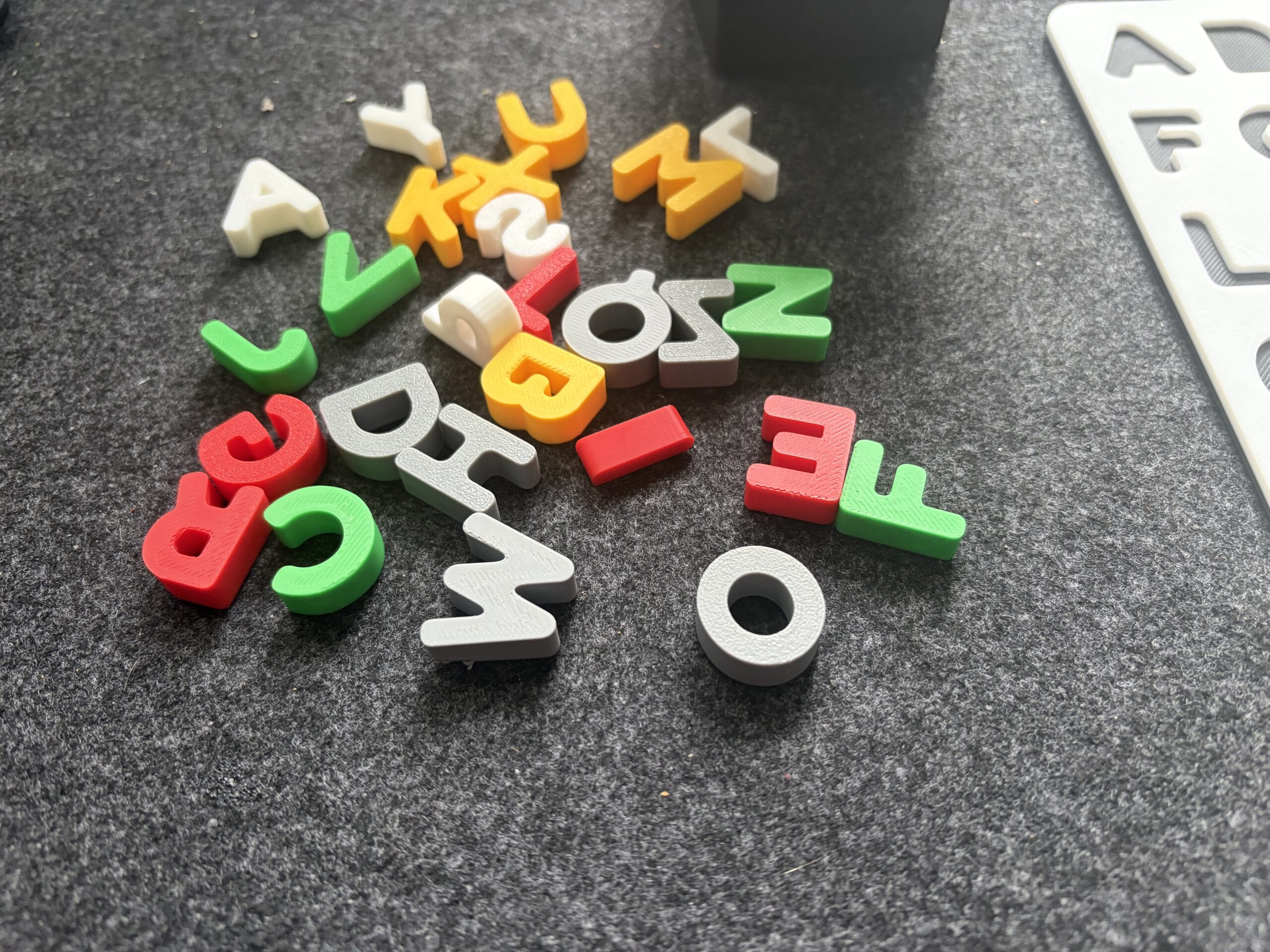 3D Printed Alphabet Number Kids 3D Learning Puzzle - Image 2