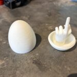 3D Printed Egg With The Middle Finger
