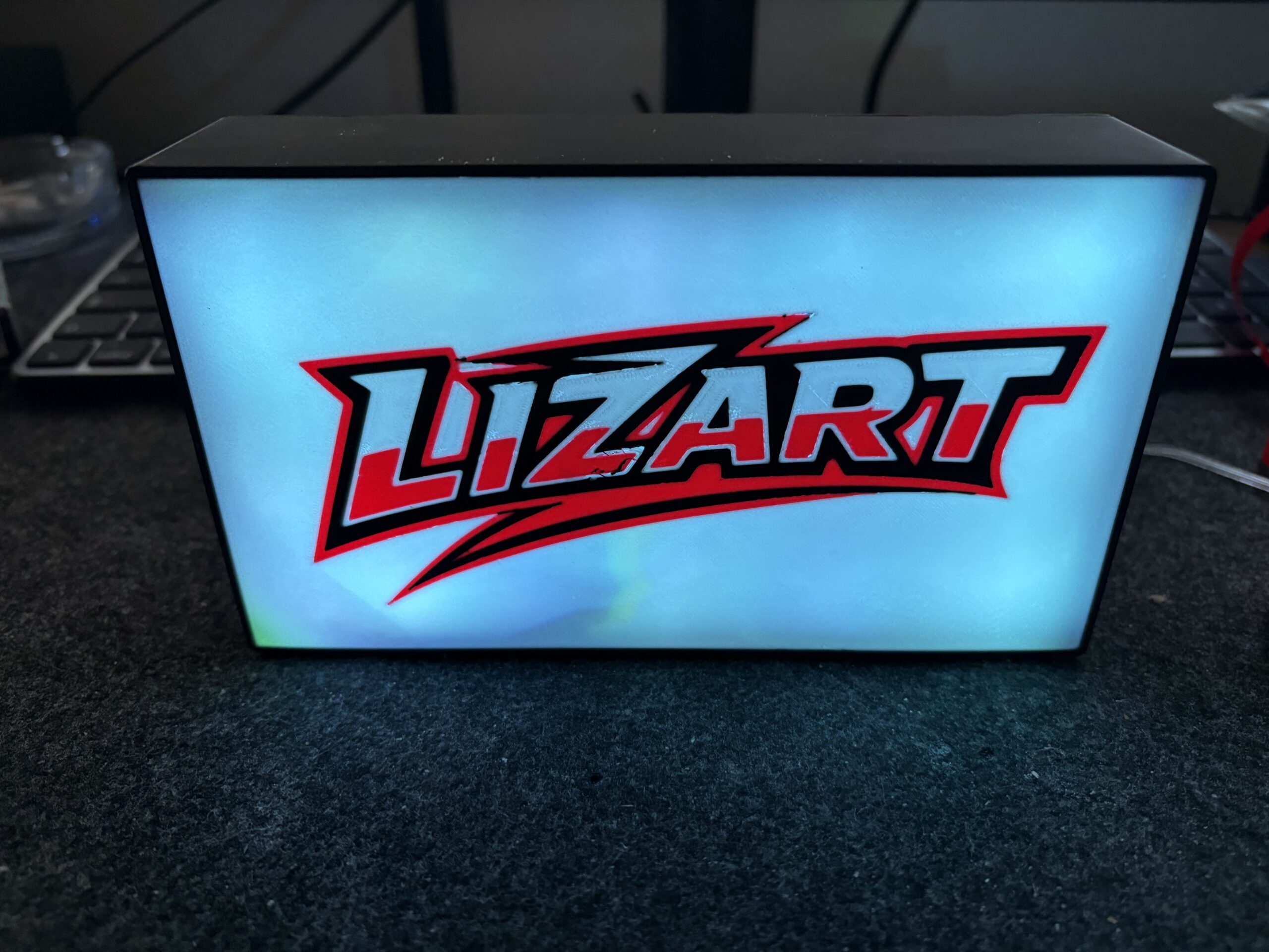 Custom 3D Lizart Light Up Sign
