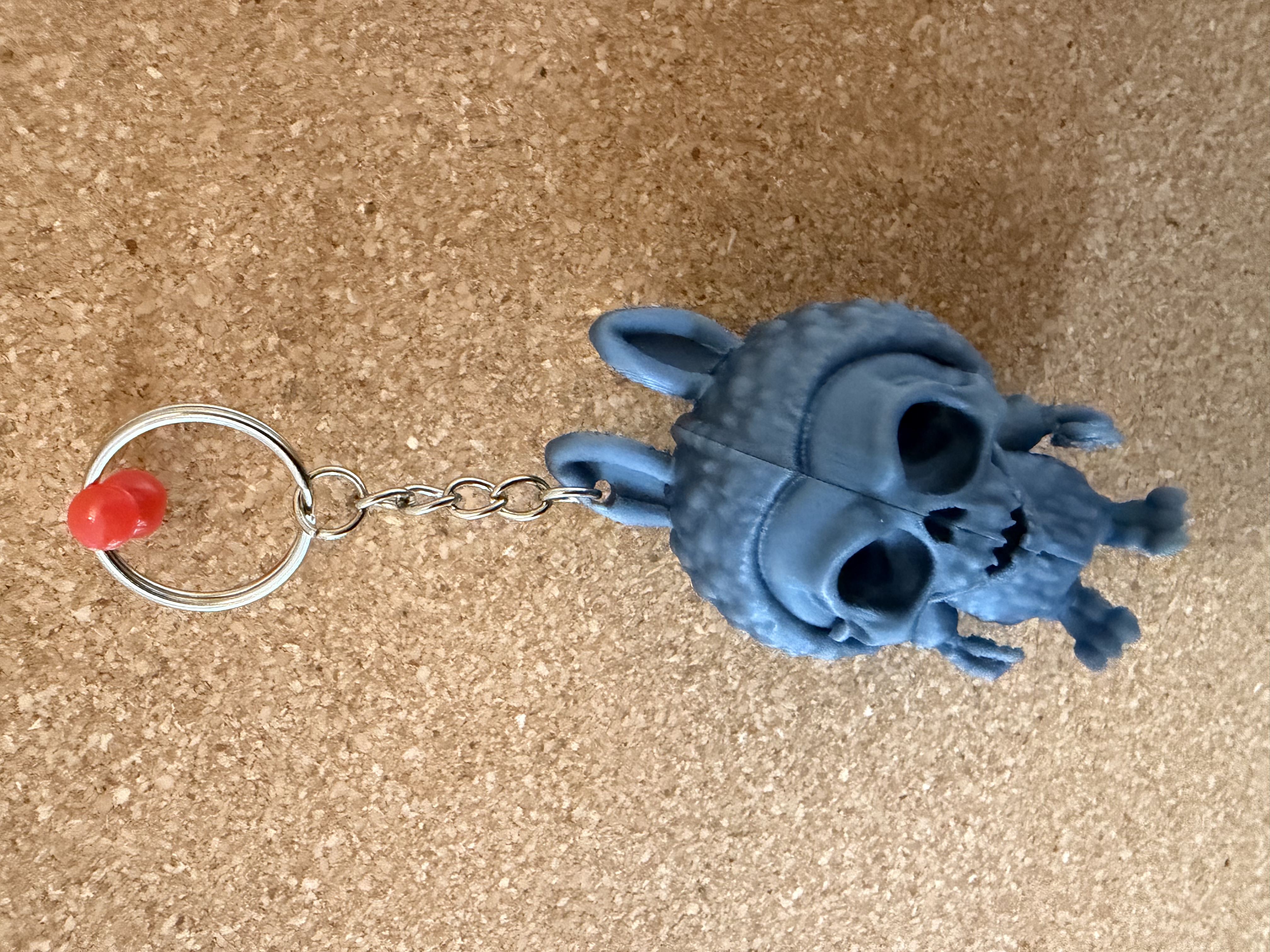 3D Printed Key Ring - Scary Bunny