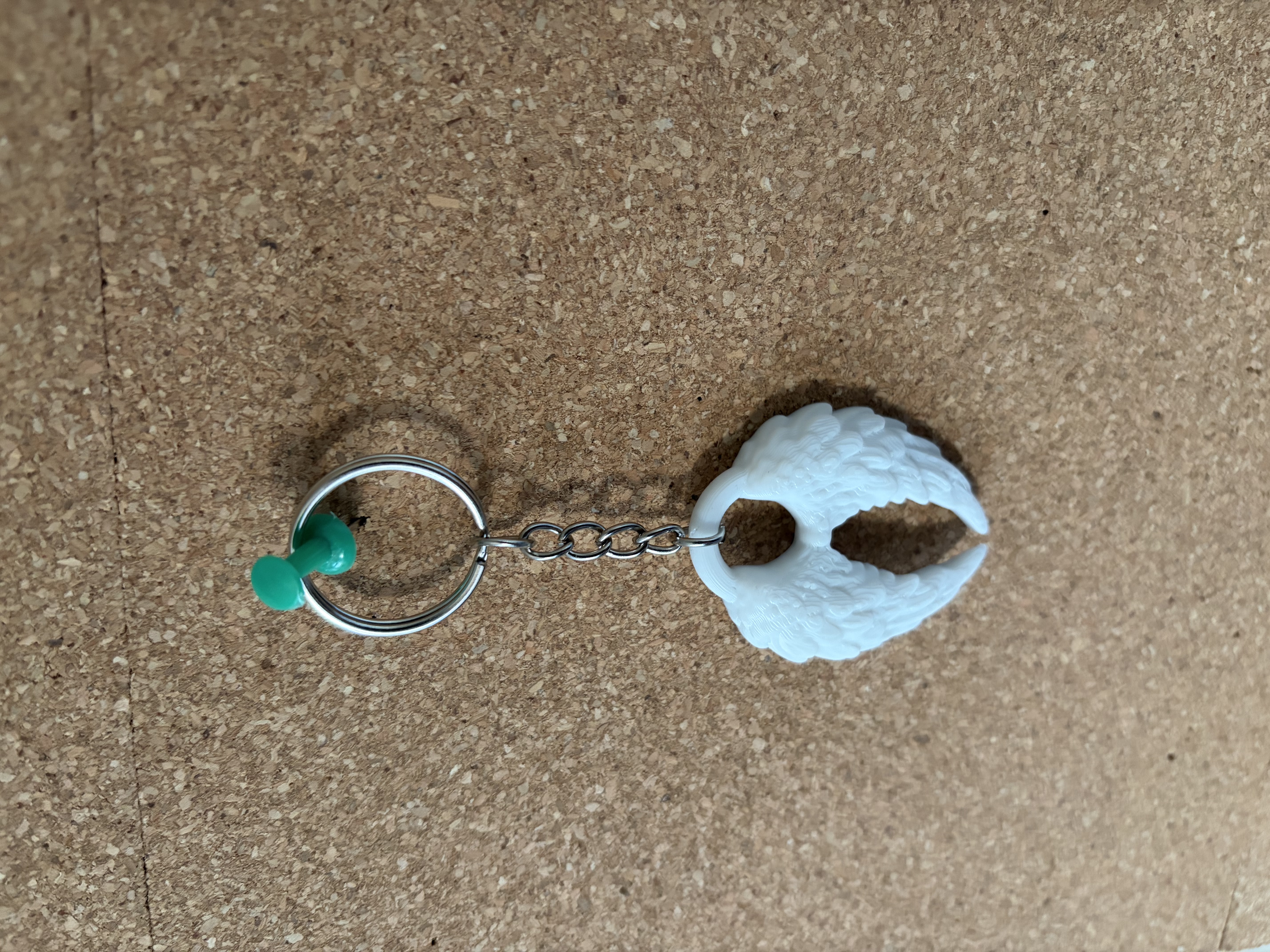 3D Printed Key Ring - Angel Wings