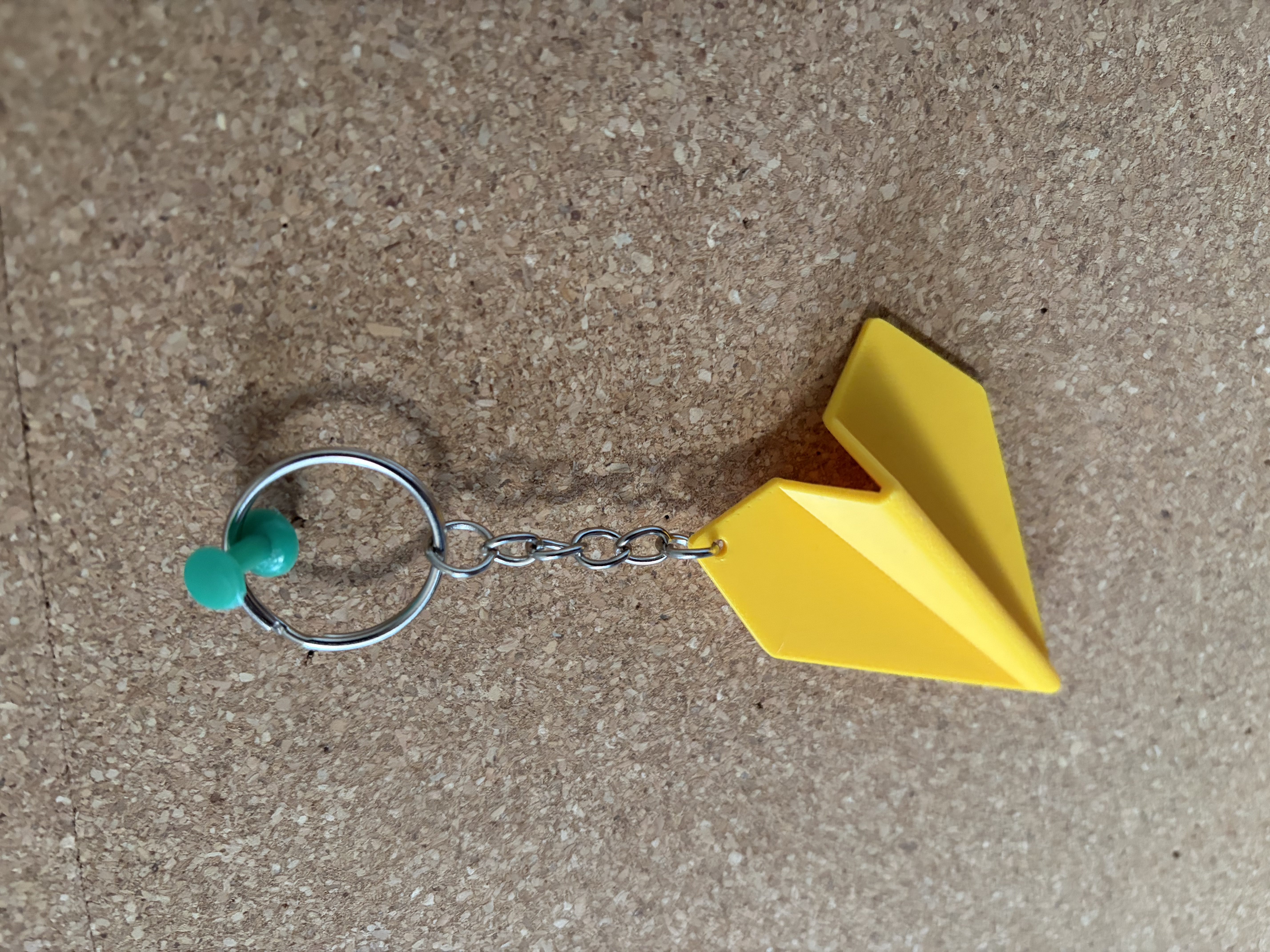 3D Printed Key Ring - Paper Plane
