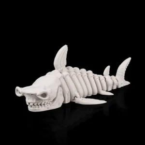 3D Printed Deep Sea Flexible Skeleton Shark