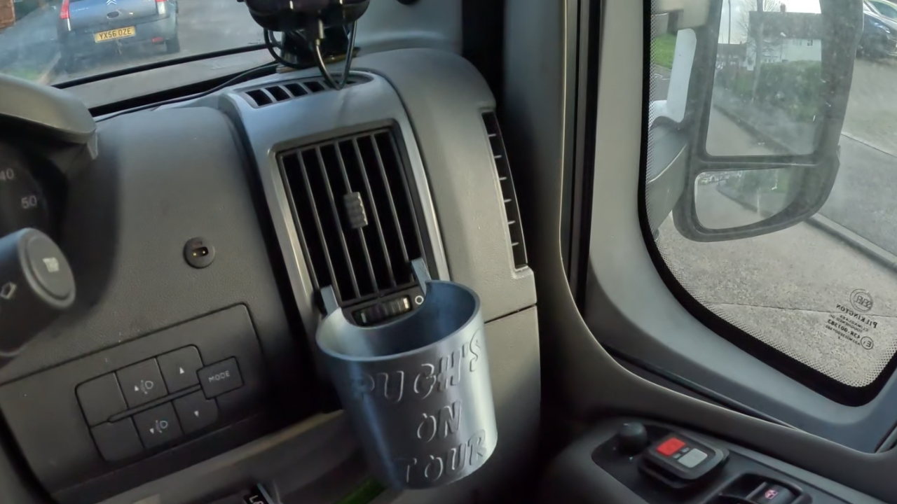 Pughs On Tour - Air Vent Mounted Travel Mug Holder - Fits Costa Cup