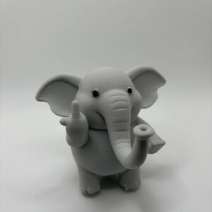 3D Printed Elephant Middle Finger Model