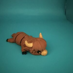 3D Printed Flexible Highland Cow