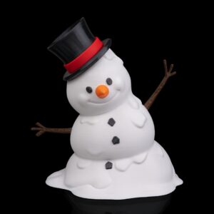 3D Printed Christmas Happy Snowman - Table Lamp