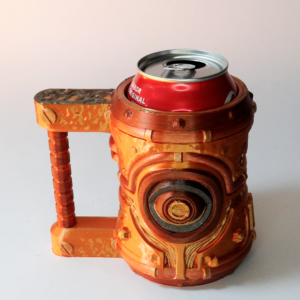 3D Printed Steampunk Beer, Pen Can Holder