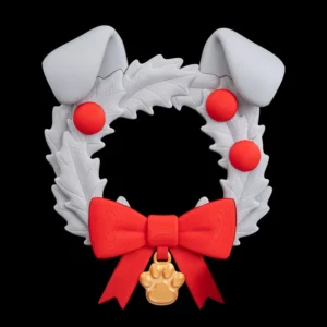 3D Printed Christmas Cat Santa Paws - Wreath