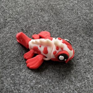 3D Printed Articulated Red Koi Fish – Flexible Fidget Figures