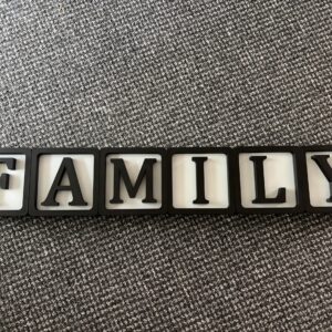 3D Printed Family Home Decor Sign