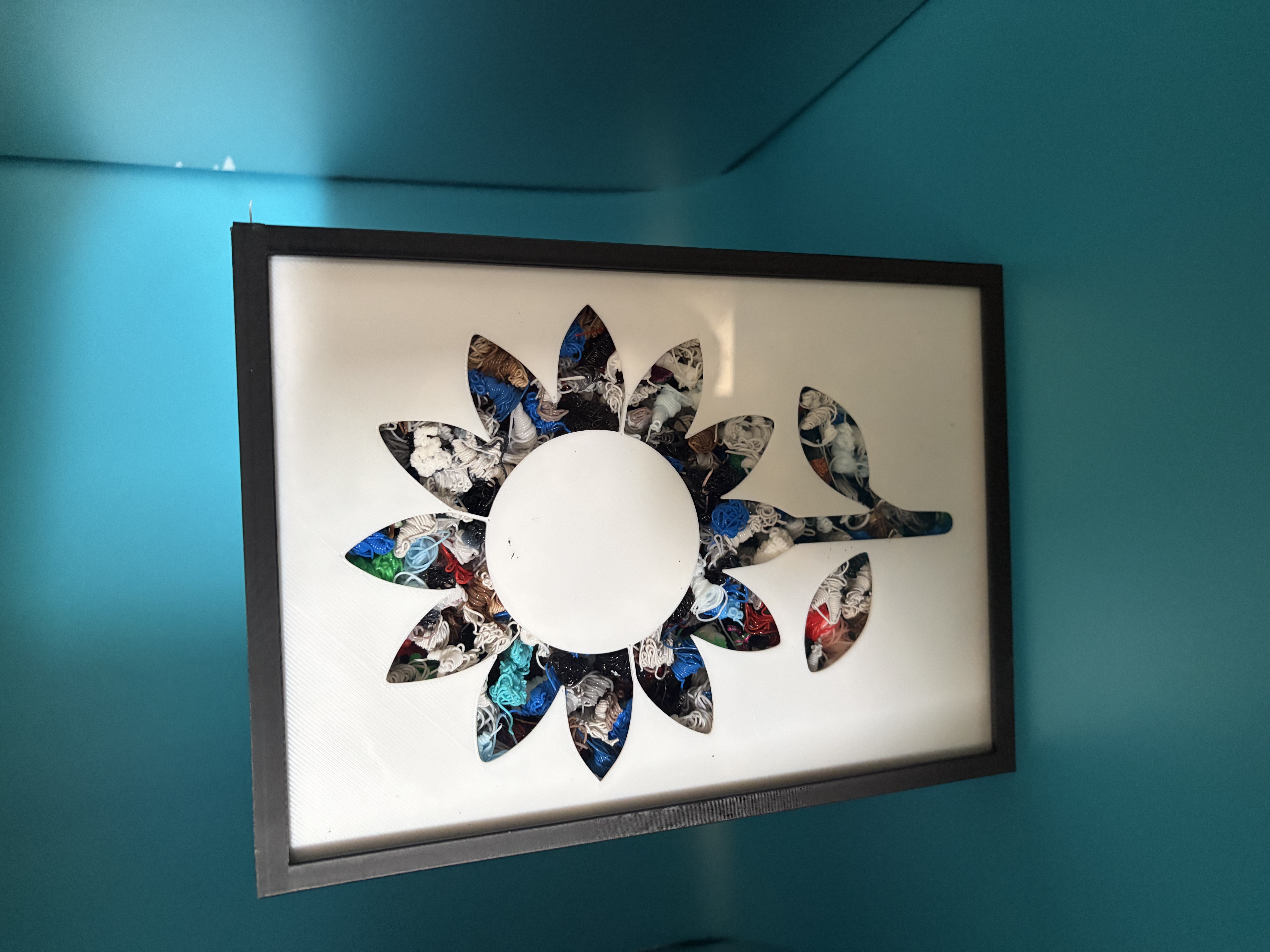 3D Printed Home Decor Picture Sign - Sunflower