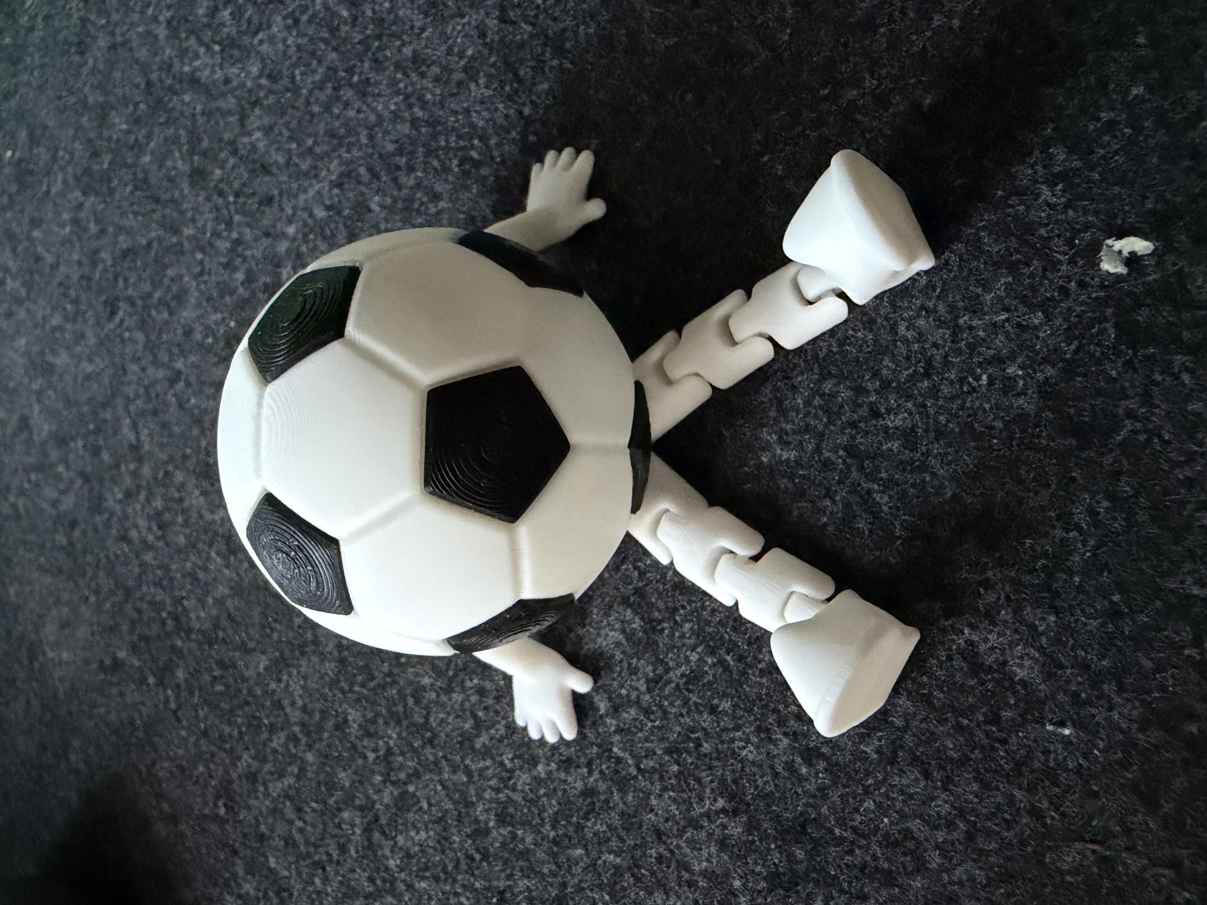 3D Printed Fidget Toy - Articulated Flexi Football Buddy