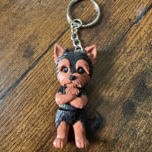 3D Printed Fidget Toy - Articulated Flexi Yorkshire Terrier Dog Key Ring