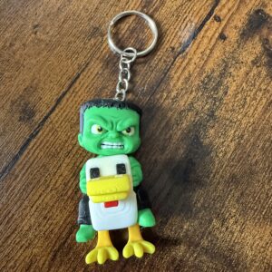 3D Printed Fidget Toy - Articulated Flexi Minecraft Jockey & Horse Key Ring