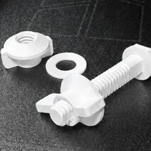 Toilet Seat Repair 2 Screws + 2 Bolts + 2 Washers Home Bathroom Screw Kits