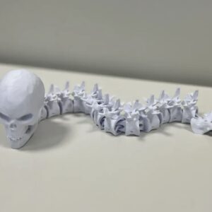 3D Printed Halloween Articulated Skull Snake - Choice Of Colours