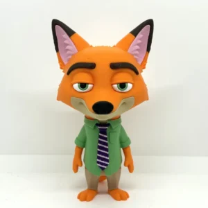 3D Printed Toy Action Fiqure Model - Nick Wilde - Zootroplis