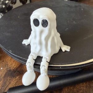 3D Printed Toy Model - White Flexible Ghost