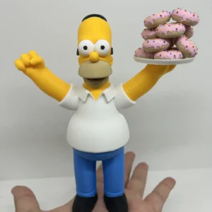 3D Printed Toy Action Fiqure Model - Homer & Donuts!!