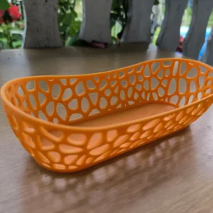 3D Printed Large Organic Mesh Fruit & Vegetable Bowl - Any Colour
