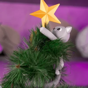 3D Printed Christmas Model Toy - Meowy Christmas - Tree Topper