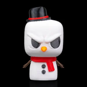 3D Printed Christmas Model Toy - Snowmanty