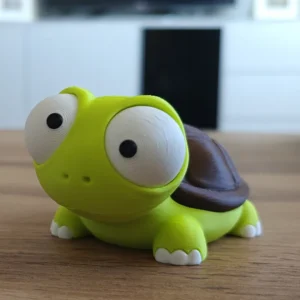 3D Printed Toy Model - Turtle Animal With Movable Eyes