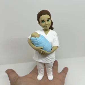3D Printed Toy Action Figure Model - Cute midwife