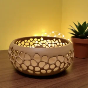 3D Printed Large Modern Mesh Bowl - Any Colour