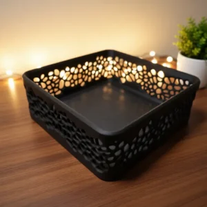 3D Printed Square Decorative Bowl- Any Colour