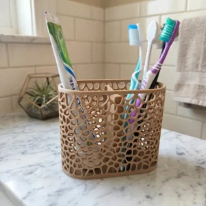 3D Printed Mesh Toothbrush & Toothpaste Holder- Any Colour